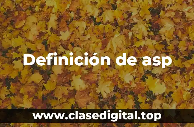 Definición de asp