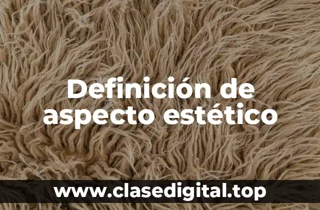 Definición de aspecto estético