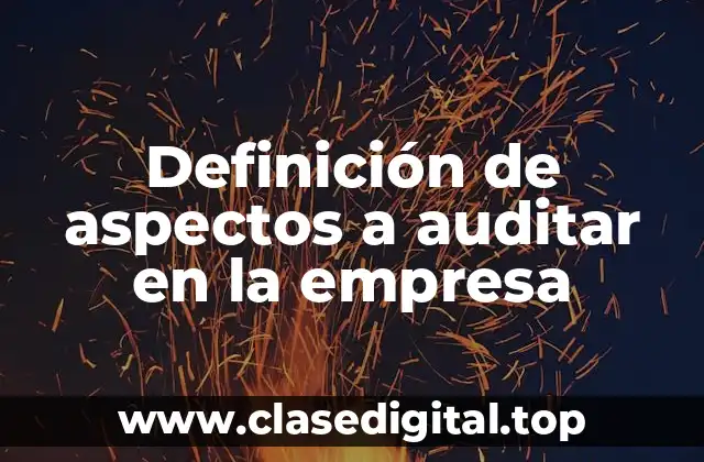 Definición de aspectos a auditar en la empresa