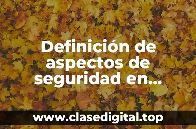 Definición de aspectos de seguridad en internet