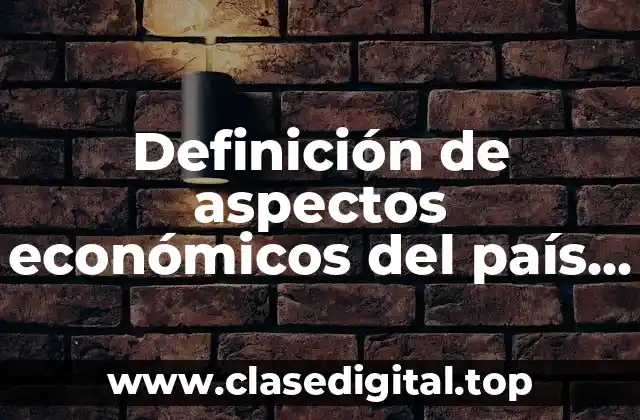 Definición de aspectos económicos del país de Australia