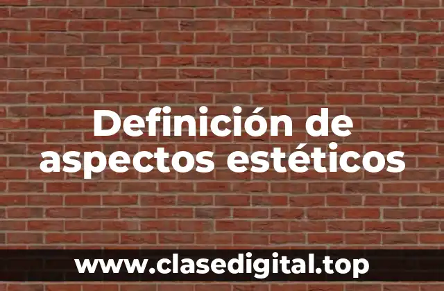 Definición de aspectos estéticos