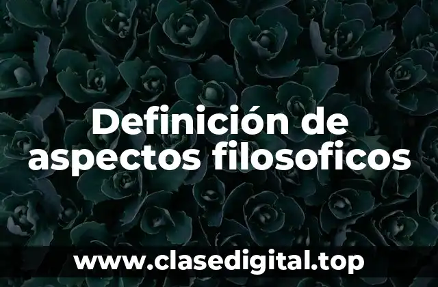 Ejemplos de aspectos filosoficos
