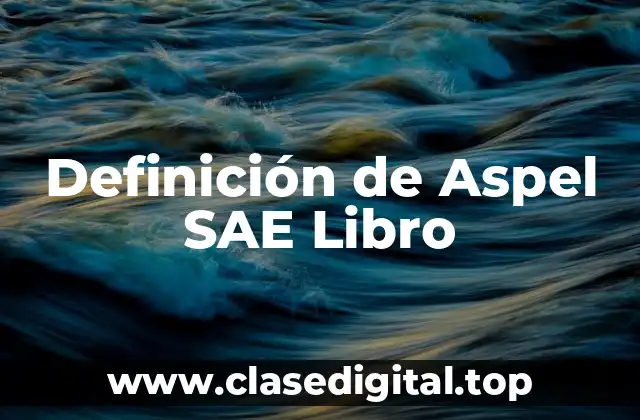 Definición de Aspel SAE Libro