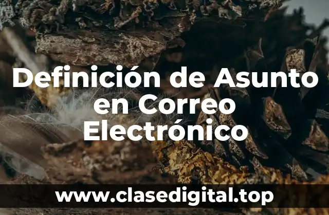Definición de Asunto en Correo Electrónico