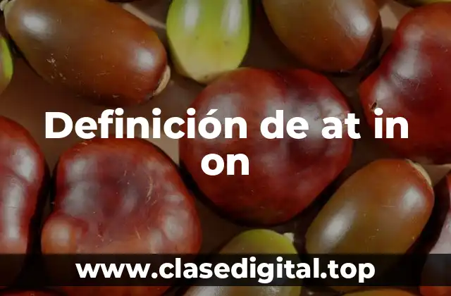 Definición de at in on