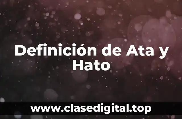 Definición de Ata y Hato