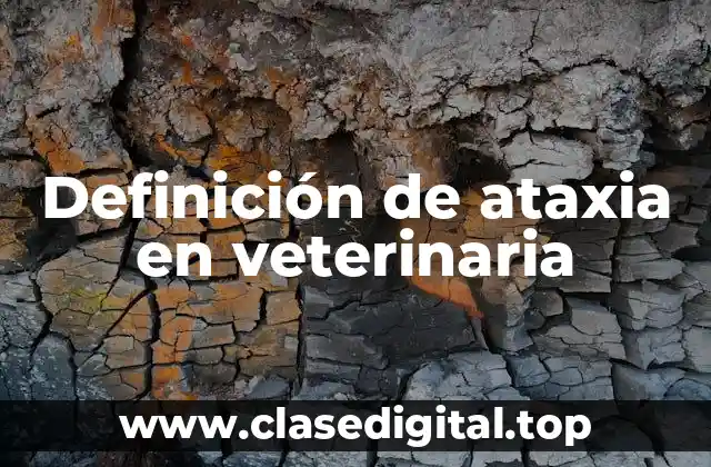 Definición de ataxia en veterinaria