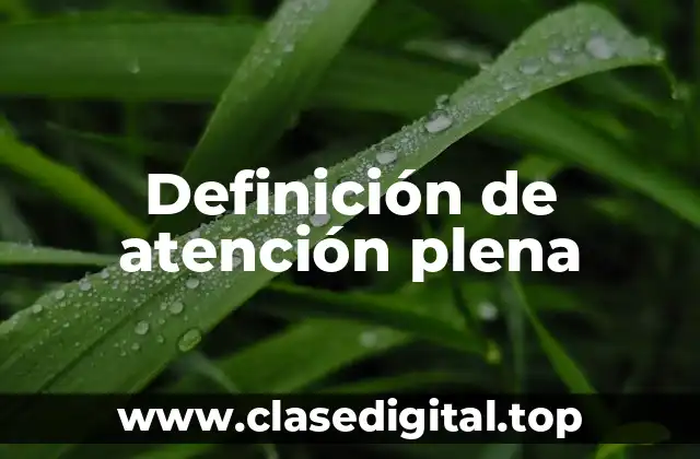 Ejemplos de atención plena