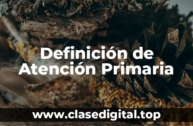 Definición de Atención Primaria