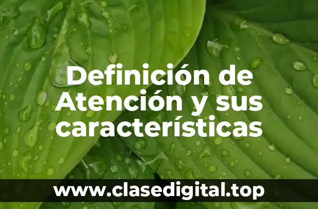 Definición de Atención y sus características
