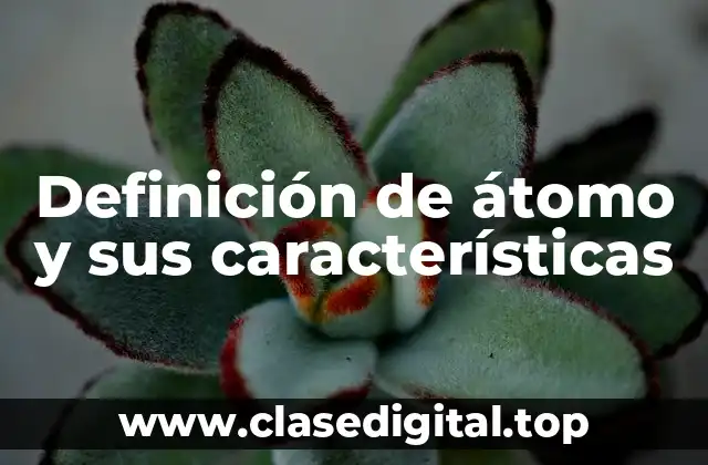 Definición de átomo y sus características