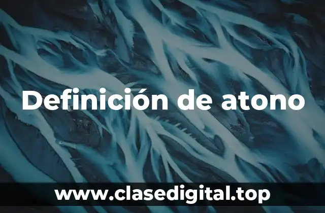 Definición de atono