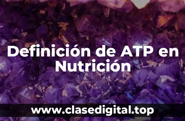 Definición de ATP en Nutrición