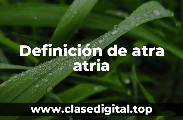 Ejemplos de atra atria