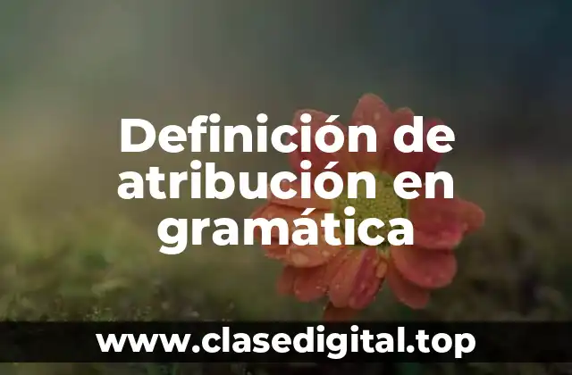 Definición de atribución en gramática