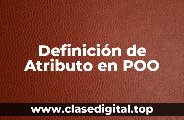 Definición de Atributo en POO