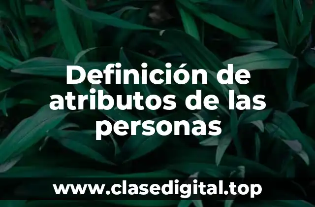 Definición de atributos de las personas