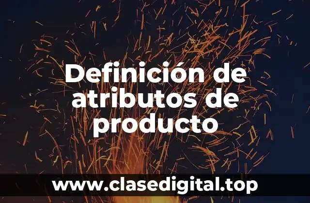 Definición de atributos de producto
