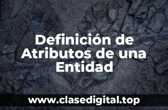 Definición de Atributos de una Entidad