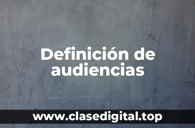 Definición de audiencias