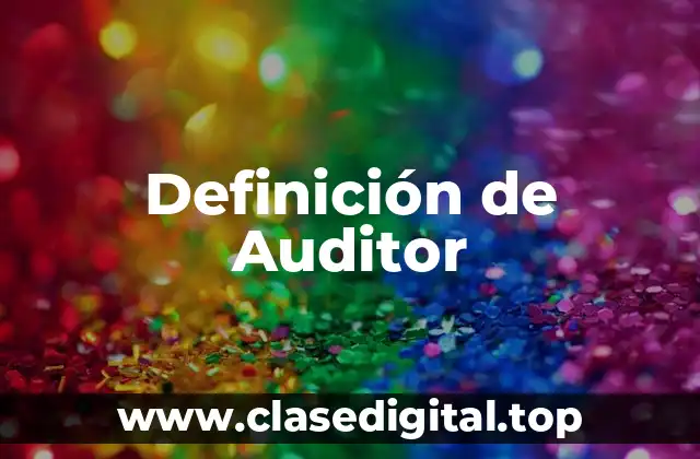 Definición de Auditor