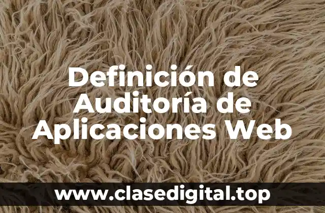 Definición de Auditoría de Aplicaciones Web