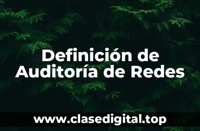 Definición técnica de Auditoría de Redes