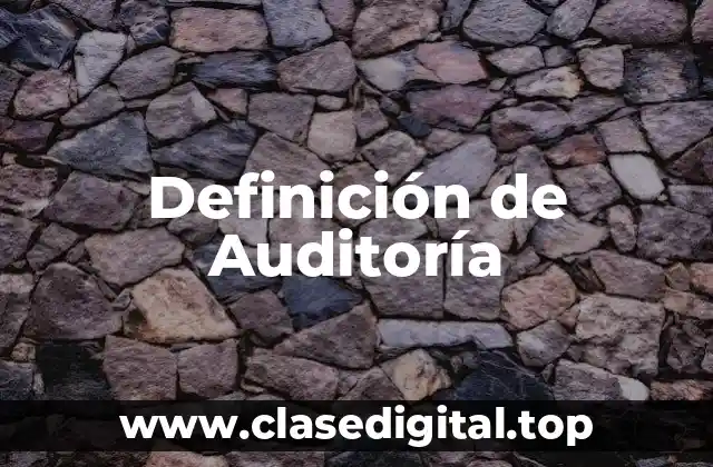 Definición de Auditoría