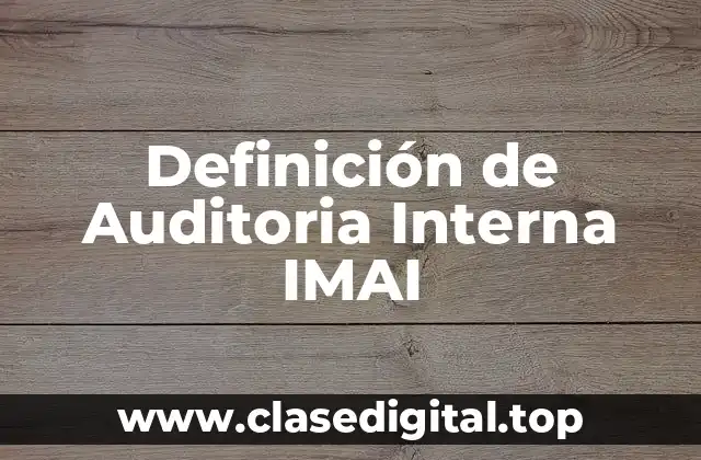 Definición de Auditoria Interna IMAI
