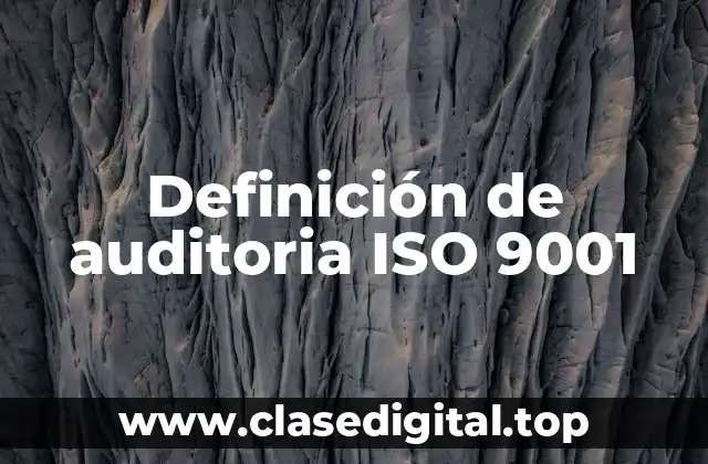 Definición de auditoria ISO 9001