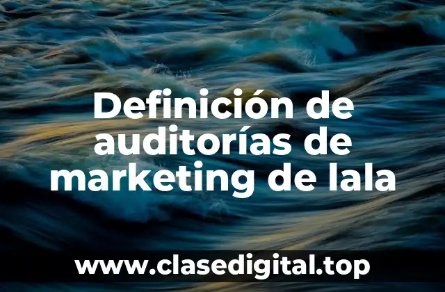 Definición de auditorías de marketing de lala