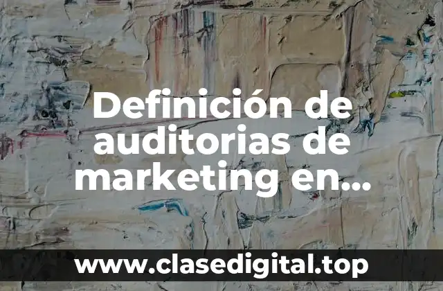 Definición de auditorias de marketing en empresas