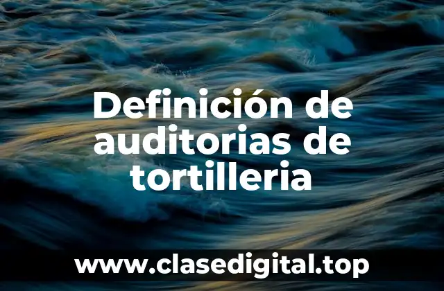 Ejemplos de auditorias de tortillería