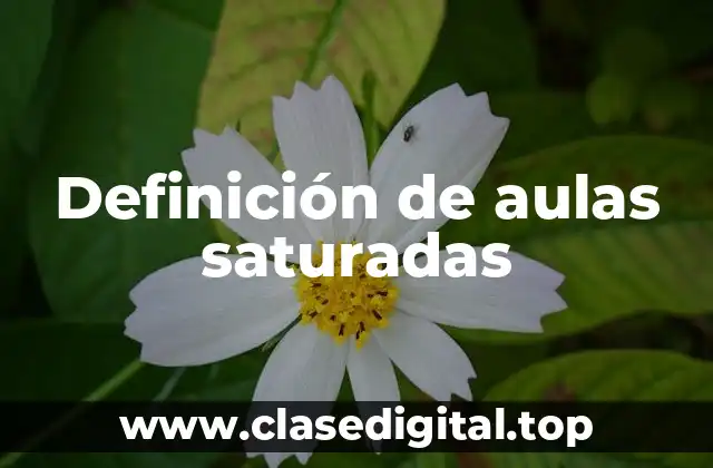 Ejemplos de aulas saturadas