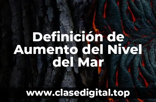 Definición de Aumento del Nivel del Mar