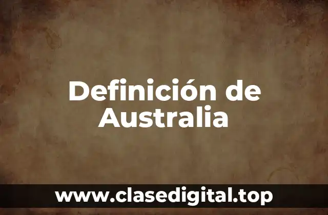 Definición de Australia