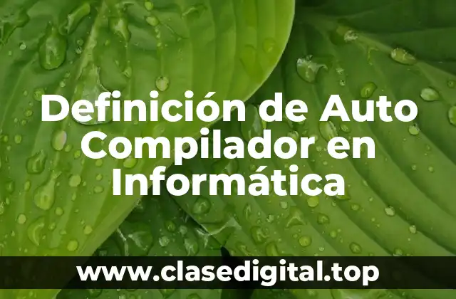 Definición de Auto Compilador en Informática
