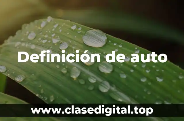 Definición de auto