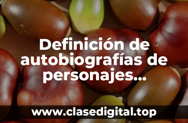 Definición de autobiografías de personajes importantes