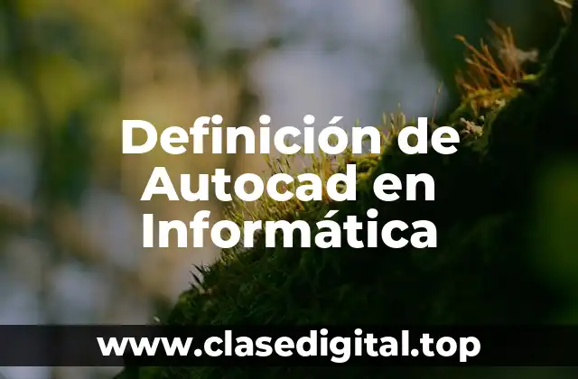 Definición de Autocad en Informática