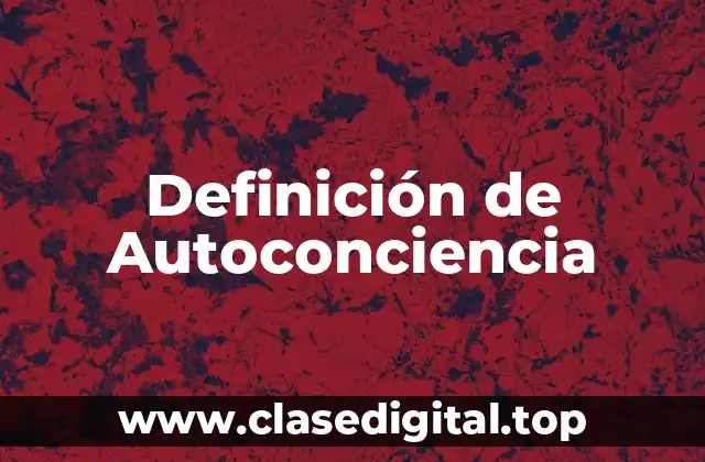 Definición de Autoconciencia