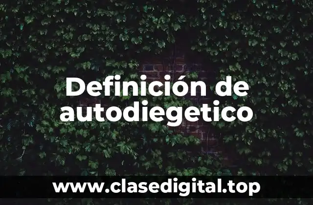 Definición de autodiegetico