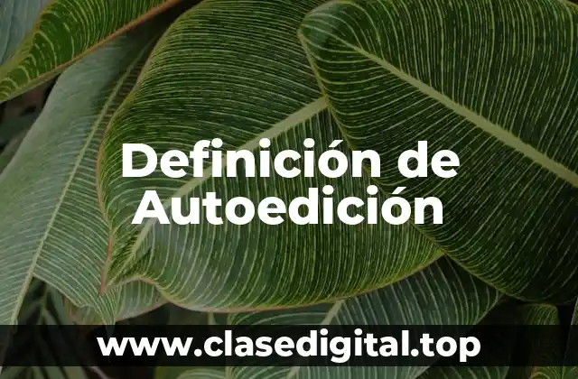 Definición de Autoedición