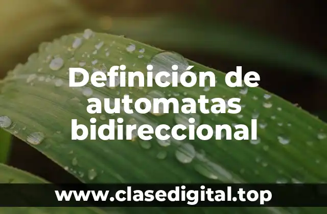 Ejemplos de automatas bidireccional
