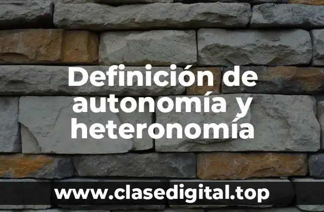 Definición técnica de autonomía