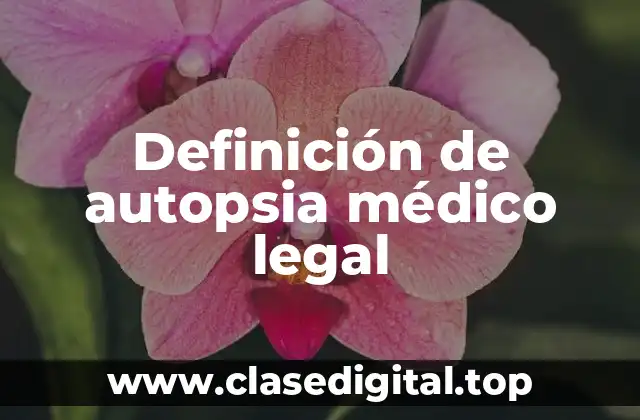 Definición técnica de autopsia médico legal