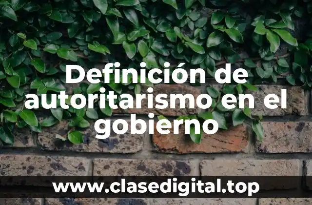 Definición de autoritarismo en el gobierno
