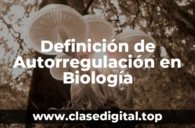Definición de Autorregulación en Biología