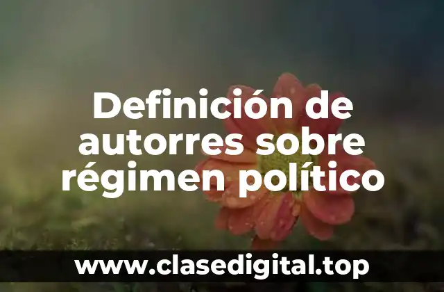Definición de autorres sobre régimen político